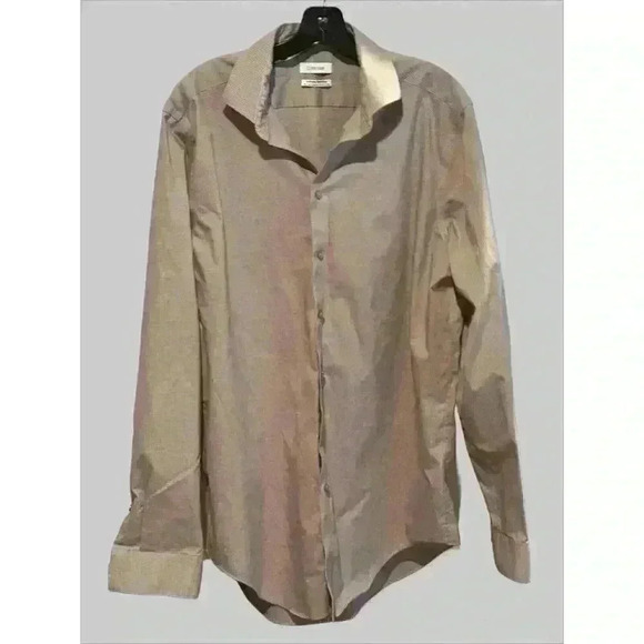 Mens Calvin Klein SlimTall Two choices left 16.5 or 17 neck stretch non-iron - Picture 2 of 14